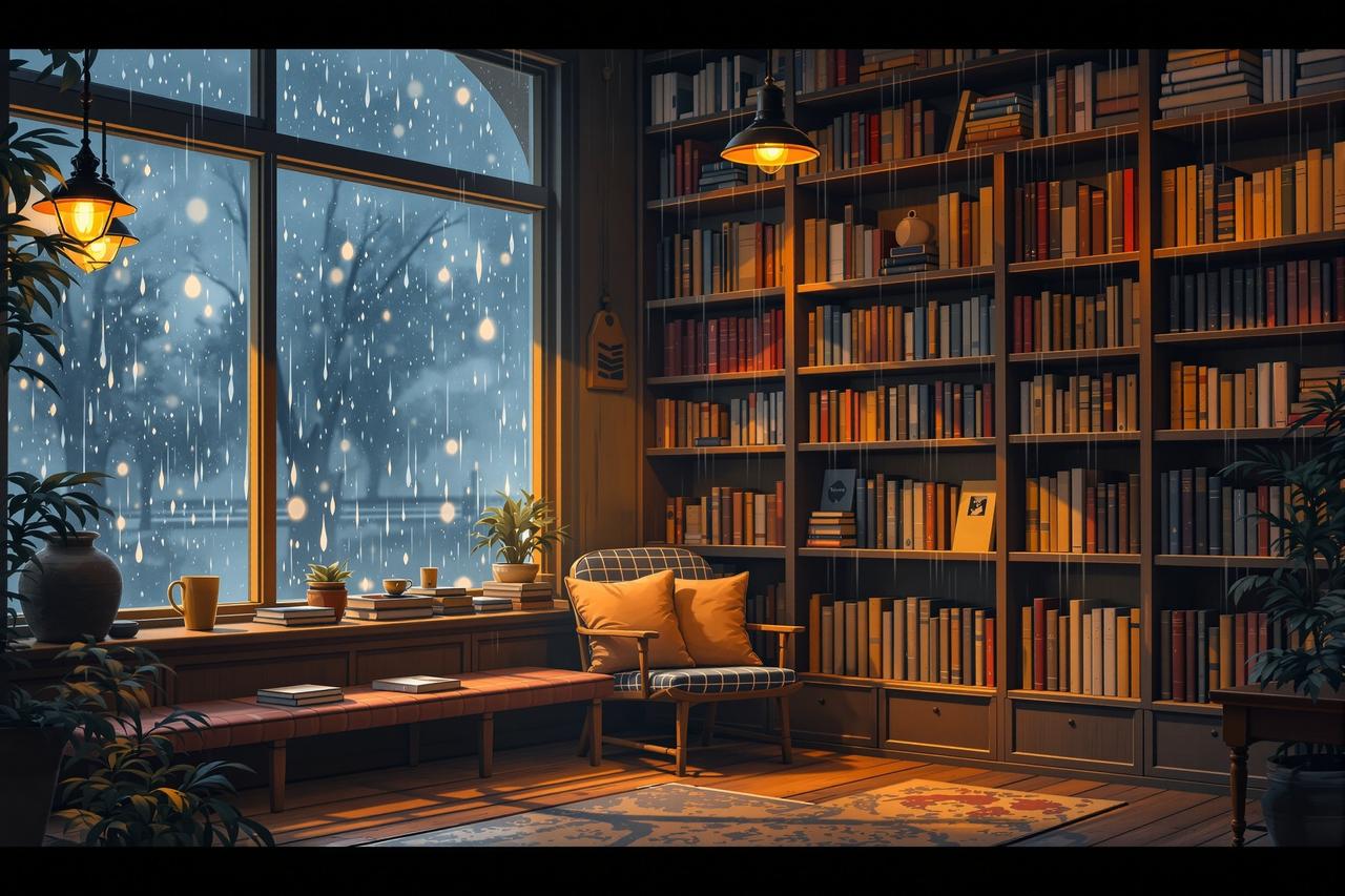 日本番剧作品 - 雨天的老书店